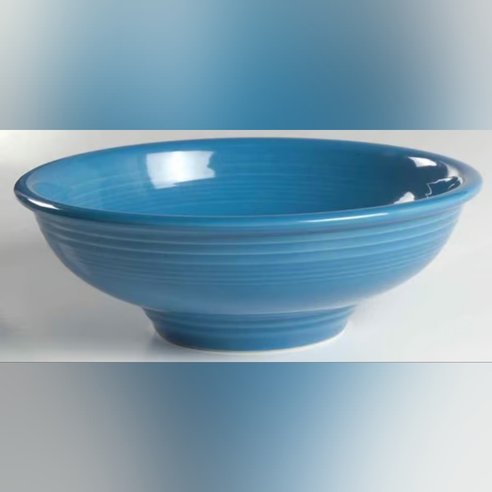 FIESTA PEACOCK PEDESTAL BOWL ❤️ 💙 💜